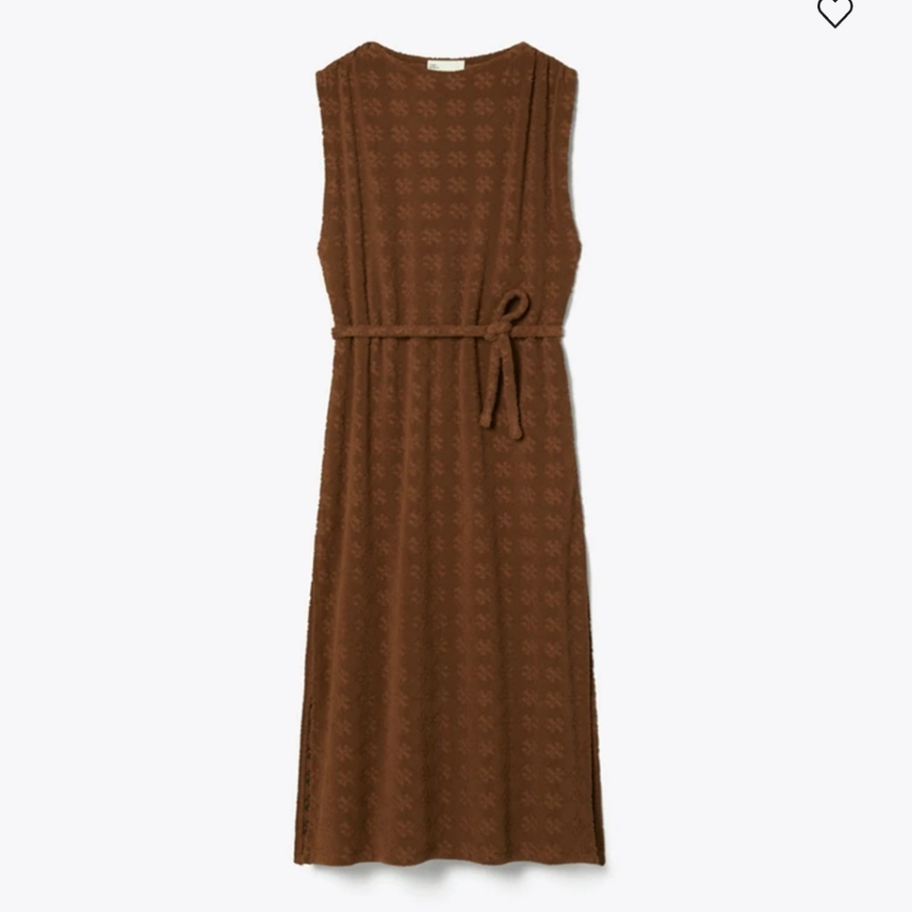 NWT Tory Burch Terry Cloth Jacquard Maxi Dress Sz. XL A-line Shift Dress Coverup